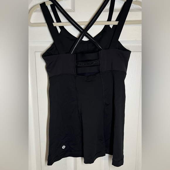 Lululemon Ace Tank Womens Size 6 Black Strappy Criss-Cross Back Active Yoga Top. - Picture 3 of 7